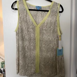 Gorgeous CeCe snake-print blouse